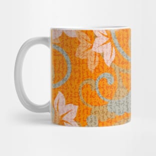 Electric Orange Scroll Tapestry Mug